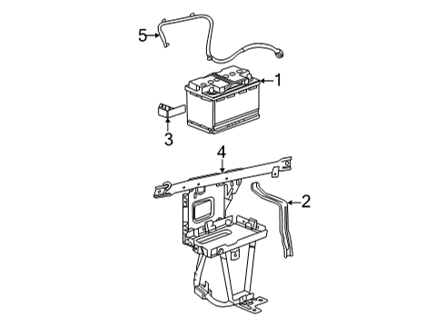 2021 GMC Yukon Battery Hold Down Diagram for 84520997