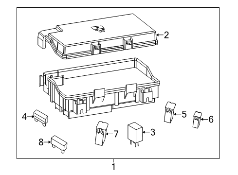 2017 Ram 1500 Fuse & Relay Fuse Diagram for 68021185AA