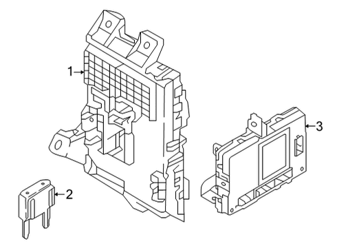 2022 Hyundai Ioniq 5 Fuse & Relay UNIT ASSY-IBU Diagram for 95400-GI100