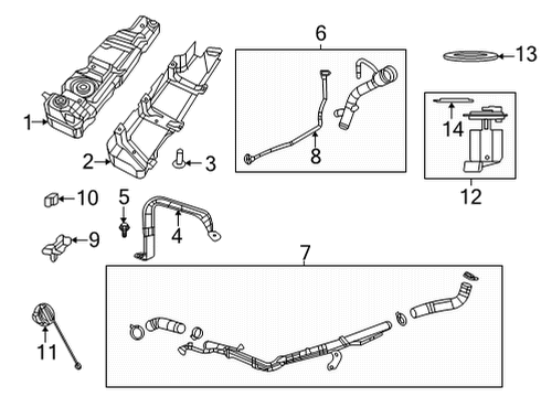 2021 Jeep Wrangler Fuel System Components Tube-Vapor Diagram for 68459883AA