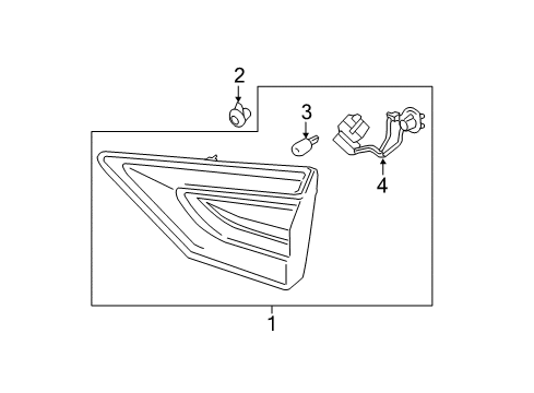 2016 Ford Fusion Bulbs Back Up Lamp Assembly Diagram for DS7Z-13404-B