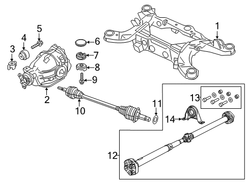 2013 Chrysler 300 Axle & Differential - Rear Differential-Rear Axle Diagram for 4593844AA