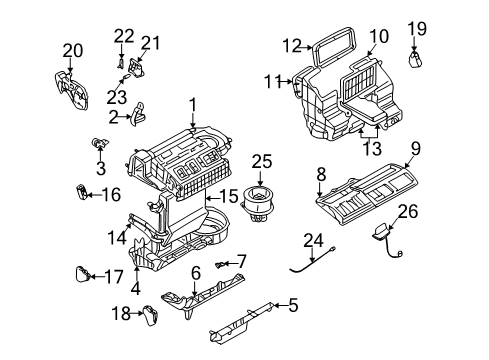 2005 Pontiac Montana A/C Evaporator & Heater Components Resistor Asm-Auxiliary Blower Motor Diagram for 10362446