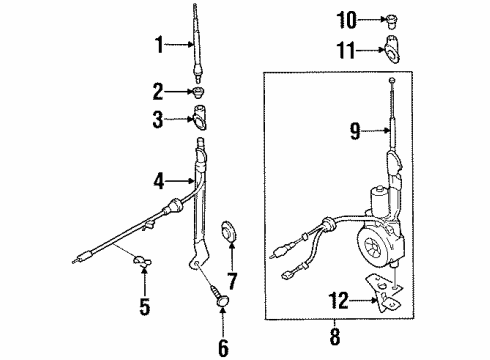 1994 Nissan Quest Antenna & Radio Clip Diagram for 24225-79900