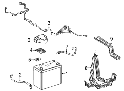 2016 Toyota Mirai Battery Negative Cable Diagram for 82284-62010