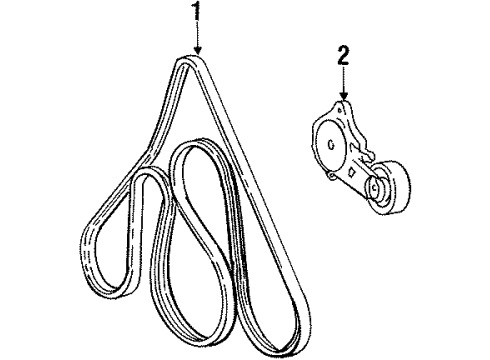 1994 Ford Thunderbird Belts & Pulleys Belt Diagram for F4SZ8620B