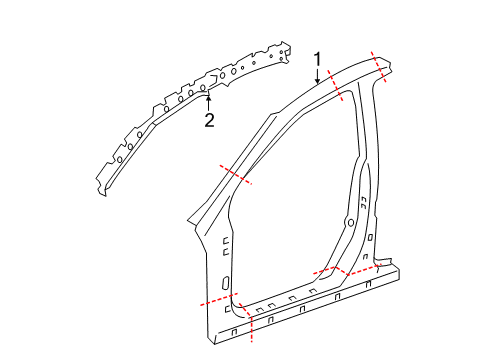 2014 Honda CR-V Aperture Panel Panel, L. FR. (Outer) Diagram for 04645-T0G-A02ZZ