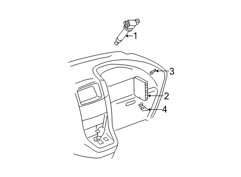 2005 Lexus RX330 Ignition System Engine Control Computer Diagram for 89661-48520