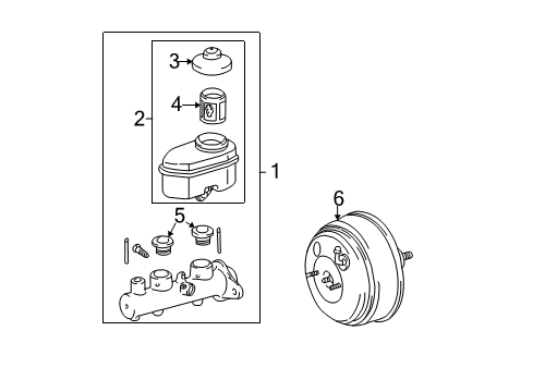 2003 Toyota Camry Hydraulic System Cylinder Kit, Brake Master Diagram for 04493-21010