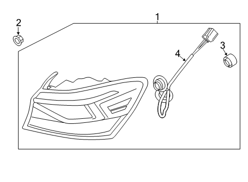 2019 Kia Forte Combination Lamps Lamp Assembly-Rear Comb Diagram for 92401M7100