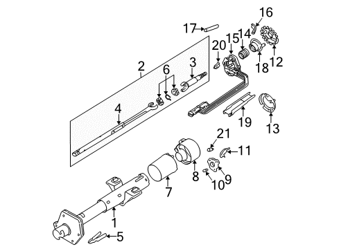 1995 Chevrolet Astro Steering Column, Steering Wheel Steering Column-Lower Shaft Diagram for 26024520