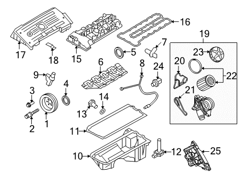 2010 BMW 528i Senders Fuel Gauge Sending Unit Diagram for 16117297340