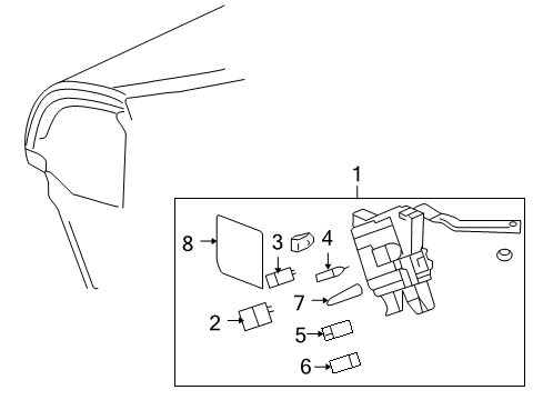 2006 Pontiac Montana Electrical Components Label Diagram for 15209932