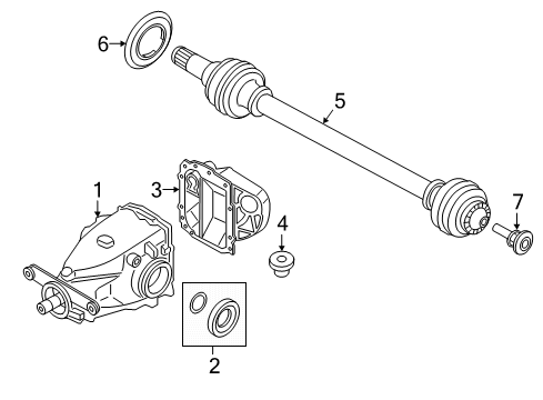 2022 BMW 330e Axle & Differential - Rear OUTPUT SHAFT, REAR RIGHT Diagram for 33209423550