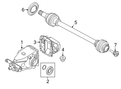 2019 BMW 330i Axle & Differential - Rear TRANSMISSION COVER Diagram for 33117953408