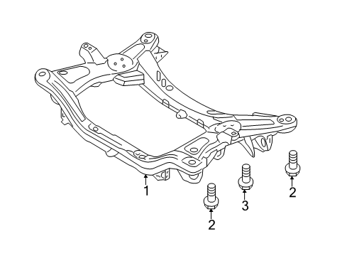 2017 Kia K900 Suspension Mounting - Front Crossmember Assembly-Front Diagram for 624103T050