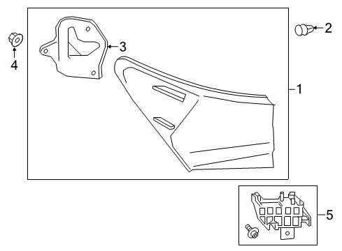 2017 Lexus GS450h Combination Lamps Packing, Rear Combination Diagram for 81552-30D40