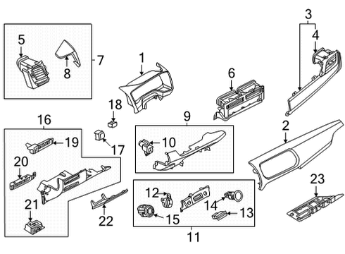 2021 Nissan Rogue Cluster & Switches, Instrument Panel Switch Assy-Ignition Diagram for 25150-6LA1A