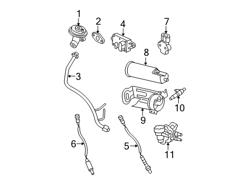 2000 Ford Ranger EGR System Purge Valve Diagram for F87Z-9F933-BC