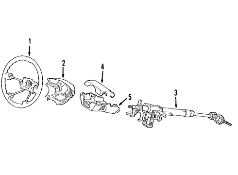 2005 Honda Accord Steering Column, Steering Wheel & Trim Column Assembly, Steering Diagram for 53200-SDA-A11