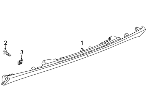 2022 Buick Envision High Mount Lamps High Mount Lamp Diagram for 84899154