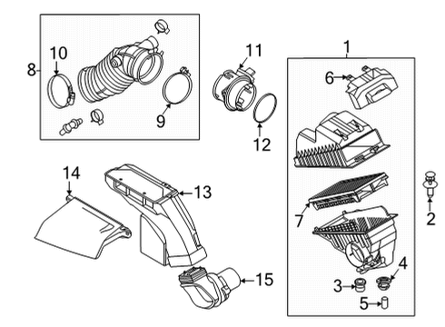 2021 Kia Sorento Filters Hose Assembly-Air Intake Diagram for 28130-L1200