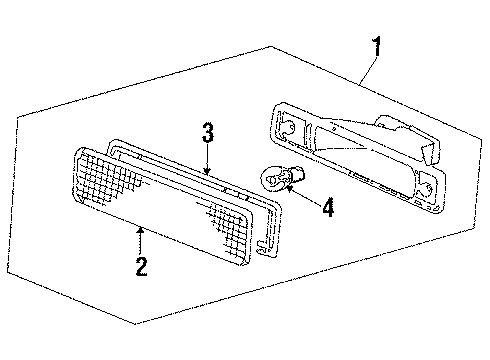 1987 Honda Accord Signal Lamps Lens, FR. Combination Light Diagram for 33302-SA5-671