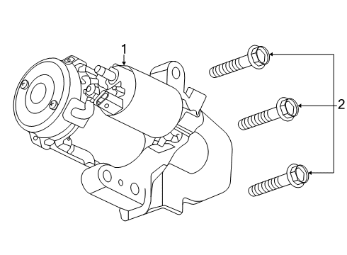 2019 Cadillac CT6 Starter Starter Bolt Diagram for 11547697