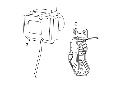 2015 Dodge Grand Caravan ABS Components Bracket-Hydraulic Control Unit Diagram for 68227162AA