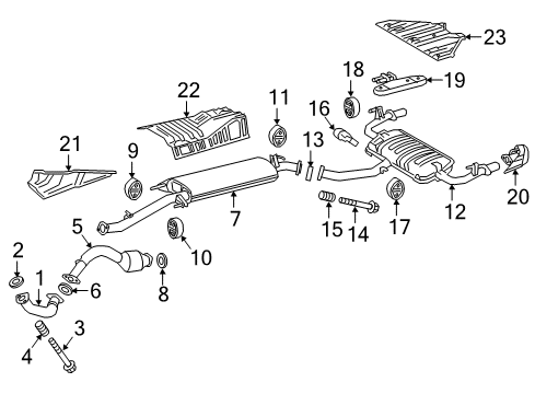 2018 Lexus NX300 Exhaust Components BAFFLE Sub-Assembly, Exhaust Diagram for 17408-36010