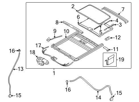 2006 Kia Sportage Sunroof Motor Assembly-Sunroof Diagram for 816311F020