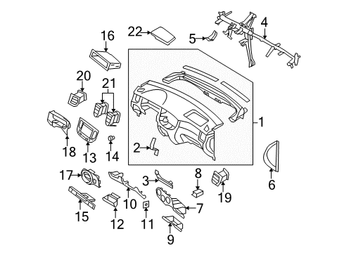 2009 Kia Rio5 Instrument Panel Holder Assembly-Card Diagram for 936601G000