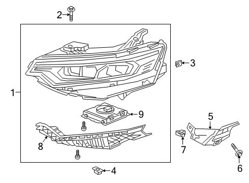 2020 Cadillac XT6 Headlamps Wire Harness Diagram for 84784120