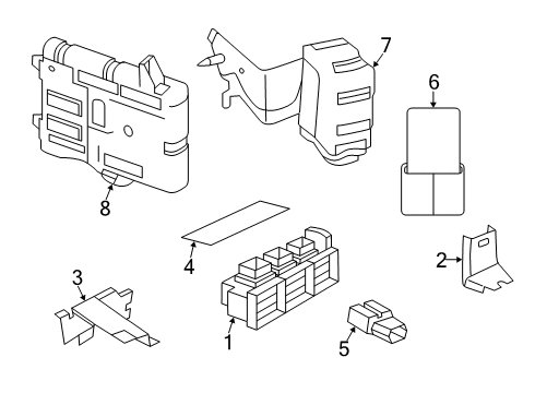 2022 Nissan Altima Fuse & Relay Body Control Module Assembly Diagram for 284B1-6CA1A