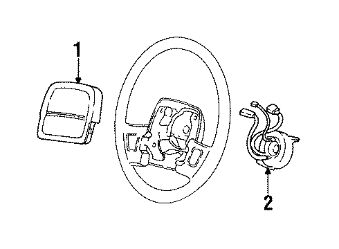 1998 Jeep Grand Cherokee Air Bag Components Clock Spring Diagram for 56042107
