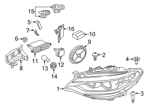 2017 BMW 230i Headlamps POWER HALOGEN BULBS Diagram for 63112338079