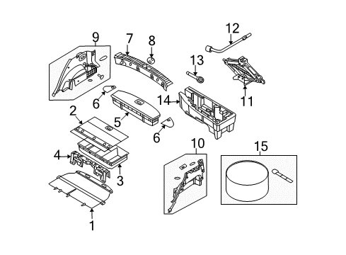 2009 Kia Rondo Interior Trim - Rear Body Trim Assembly-Luggage Side Diagram for 857301D100RU