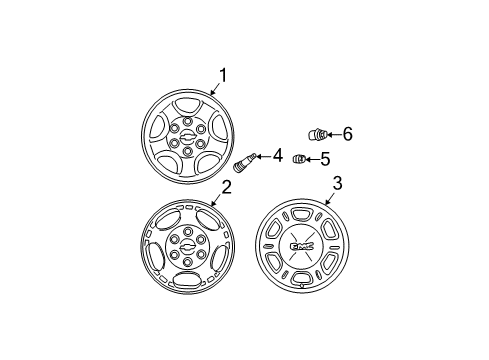 2004 GMC Yukon Wheels Wheel Diagram for 15084560