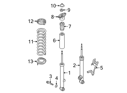 2018 Genesis G80 Shocks & Components - Rear Extension Wire Assembly-Front, RH Diagram for 56192-B1851