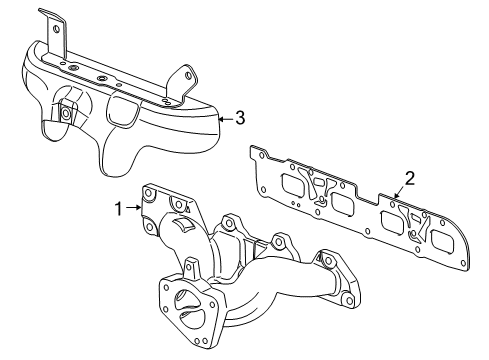 2017 Buick Regal Exhaust Manifold Exhaust Manifold Diagram for 12670221