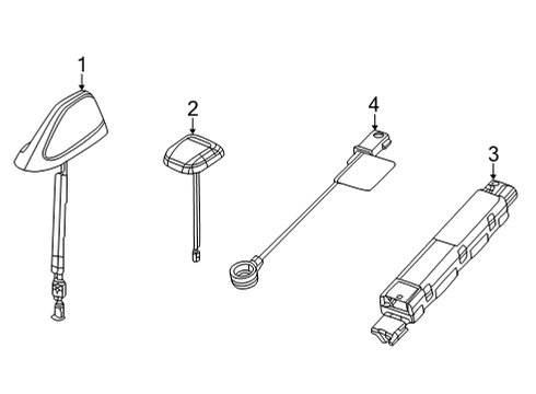 2021 Jeep Grand Cherokee L Mirrors OUTSIDE REARVIEW Diagram for 68420882AC