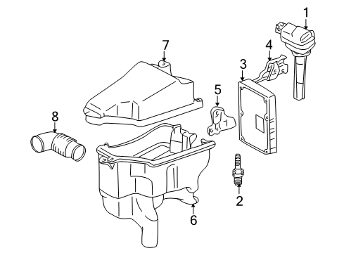 2009 Lexus SC430 Ignition System Box Sub-Assy, Engine Room ECU Diagram for 82703-24020