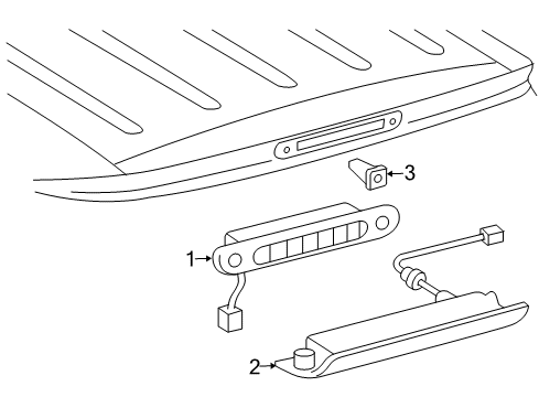 2004 Toyota Sienna High Mount Lamps High Mount Lamp Diagram for 81573-AE020