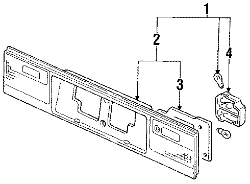 1988 Honda Accord Backup Lamps Cover & Wire, L. Diagram for 33704-SG7-A01