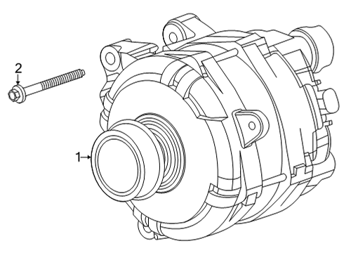 2020 Cadillac CT4 Alternator Alternator Diagram for 13539728