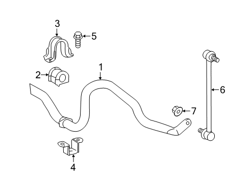 2018 Lexus RX450hL Stabilizer Bar & Components - Front Bracket, STABILIZER Diagram for 48827-48040