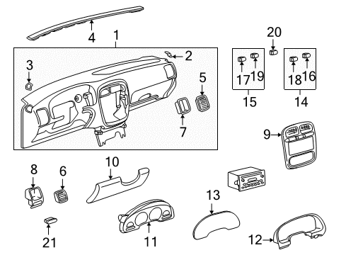 2001 Saturn L100 Switches Wiper Switch Diagram for 15817766