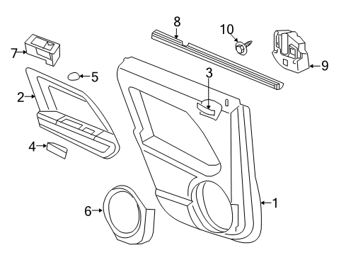 2011 Jeep Patriot Rear Door WEATHERSTRIP-Door Belt Inner Diagram for 5067751AB