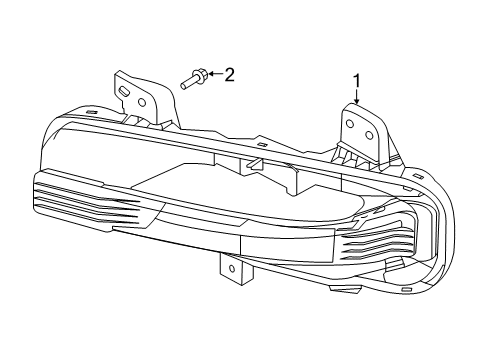 2020 Ford Police Interceptor Utility Fog Lamps Fog Lamp Assembly Diagram for LB5Z-15201-A