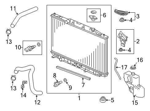 2019 Acura RLX Powertrain Control Hose, Water (Upper) Diagram for 19501-R9P-A10